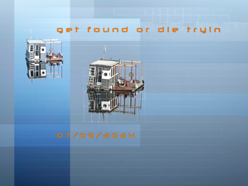 Orange and Blue Poster with Surreal Water